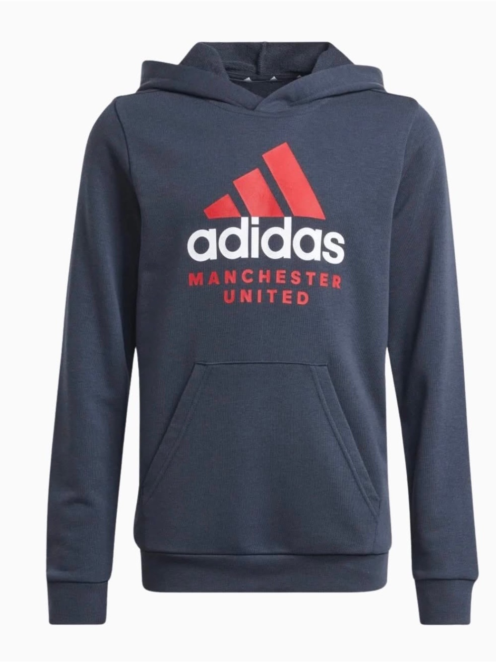 adidas Youth Manchester United FC Hoodie in Night Grey, Size M